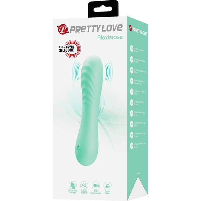 Зеленый вибростимулятор Alexisrose - 15 см - Pretty Love. Фотография 10.