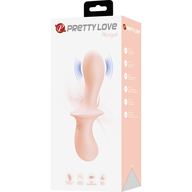 Персиковый вибростимулятор Abigal - 16 см - Pretty Love. Фотография 10.