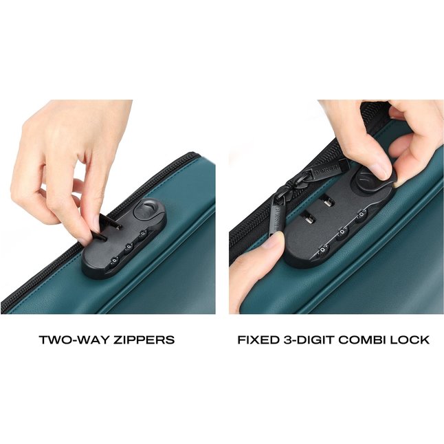 Зеленая сумочка для хранения игрушек Discreet Box. Фотография 4.