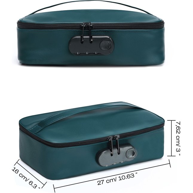 Зеленая сумочка для хранения игрушек Discreet Box. Фотография 5.