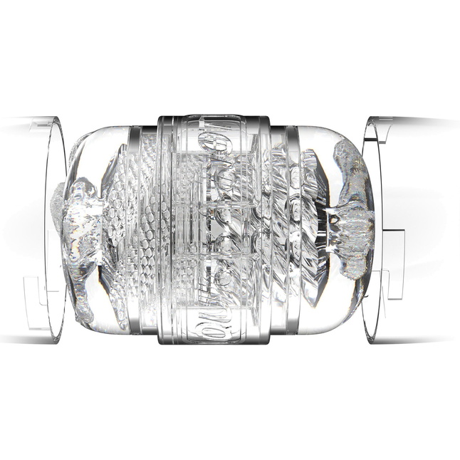 Прозрачный двусторонний мастурбатор Fleshlight Quickshot Mia Malkova. Фотография 5.