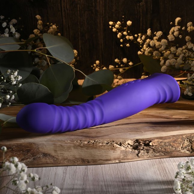 Фиолетовый вибростимулятор Trixxxie - 22,2 см. Фотография 10.