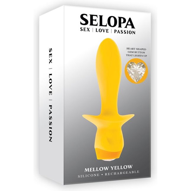 Желтая анальная вибропробка Mellow Yellow - 13,5 см. Фотография 7.