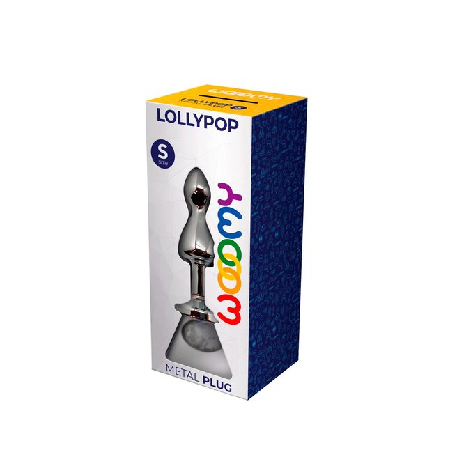 Серебристая анальная пробка Lollypop Double Ball S - 8,5 см - Wooomy. Фотография 3.