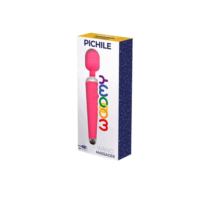 Розовый wand-вибратор Pichile - 20 см - Wooomy. Фотография 2.