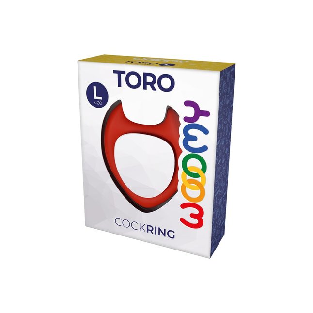Красное эрекционное кольцо Toro L - Wooomy. Фотография 3.