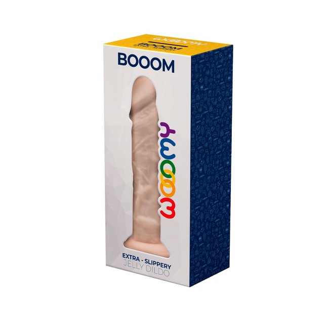 Телесный фаллоимитатор Booom - 19,3 см - Wooomy. Фотография 3.