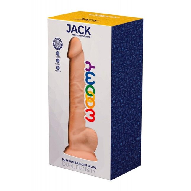 Телесный фаллоимитатор Jack - 23,1 см - Wooomy. Фотография 2.