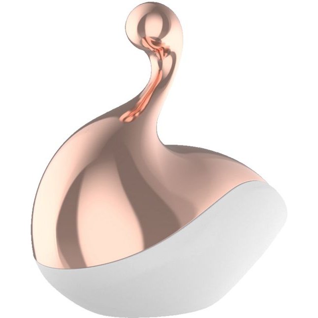 Белый вакуумный стимулятор клитора Liberty Swan. Фотография 2.