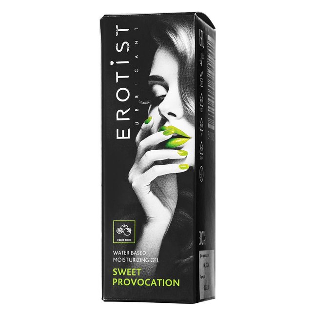 Съедобный гель Erotist Sweet Provocation Fruit Trio со вкусом киви, граната и яблока - 30 мл. Фотография 6.