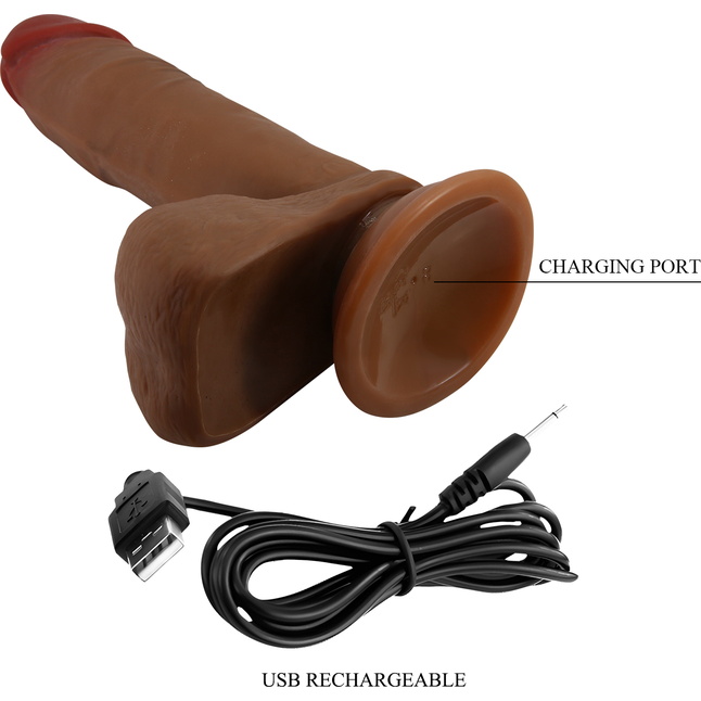 Реалистичный вибратор на присоске Abel - 21 см. Фотография 8.