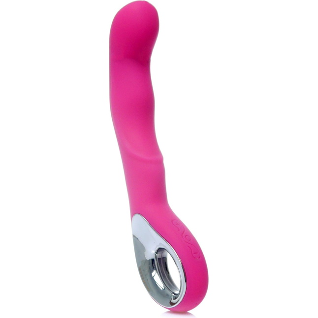 Розовый вибратор для массажа точки G - 20 см. Фотография 7.