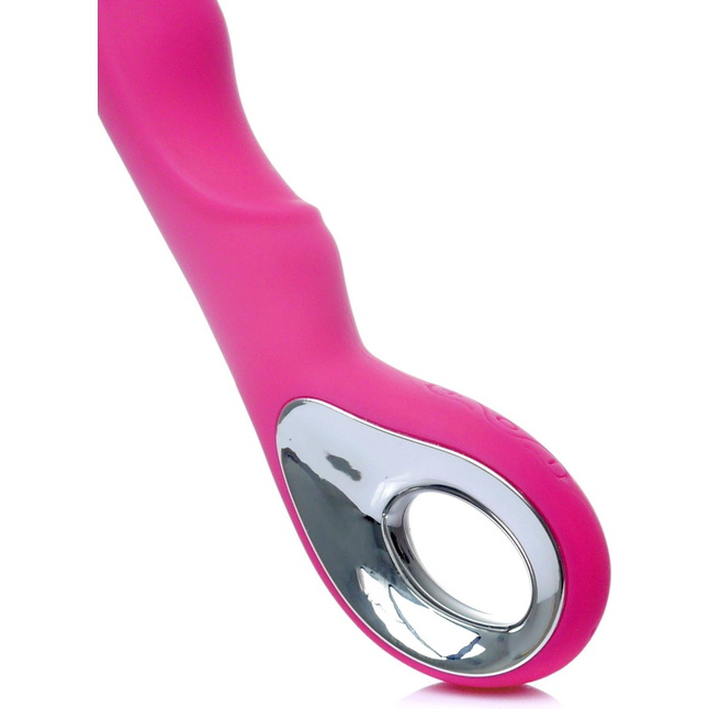 Розовый вибратор для массажа точки G - 20 см. Фотография 9.
