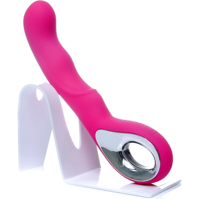 Розовый вибратор для массажа точки G - 20 см. Фотография 10.