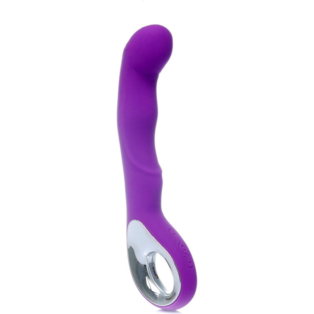 Фиолетовый вибратор для массажа точки G - 20 см. Фотография 4.