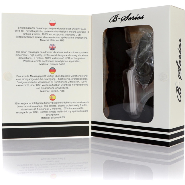 Черный L-образный вибромассажер простаты с пультом ДУ. Фотография 10.