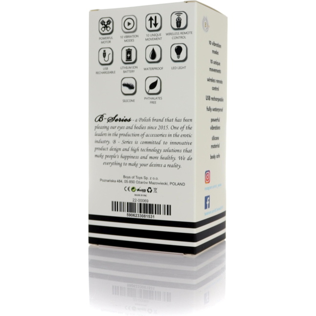 Черный массажер простаты с вибрацей и возвратно-поступательными движениями. Фотография 10.