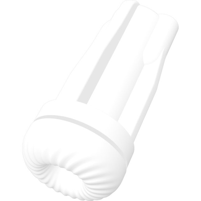 Белый мастурбатор с вибрацией в колбе Fuzone. Фотография 11.