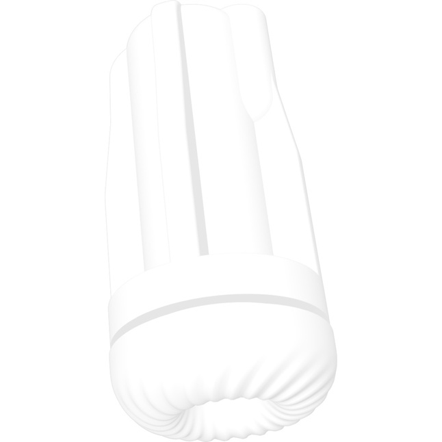 Белый мастурбатор с вибрацией в колбе Fuzone. Фотография 9.