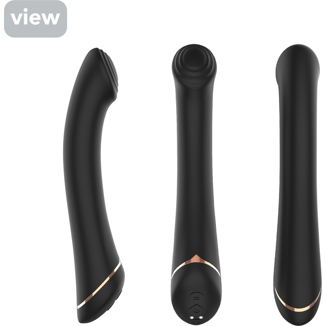 Черны вибратор для G-точки Gwand - 18,7 см. Фотография 5.