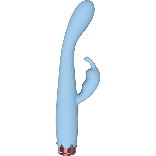 Голубой вибратор-кролик - 17,8 см. Фотография 3.