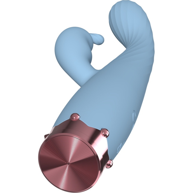 Голубой вибратор-кролик - 17,8 см. Фотография 6.