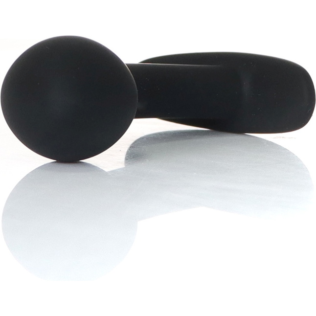 Черная анальная втулка Curved - 7,5 см. Фотография 4.