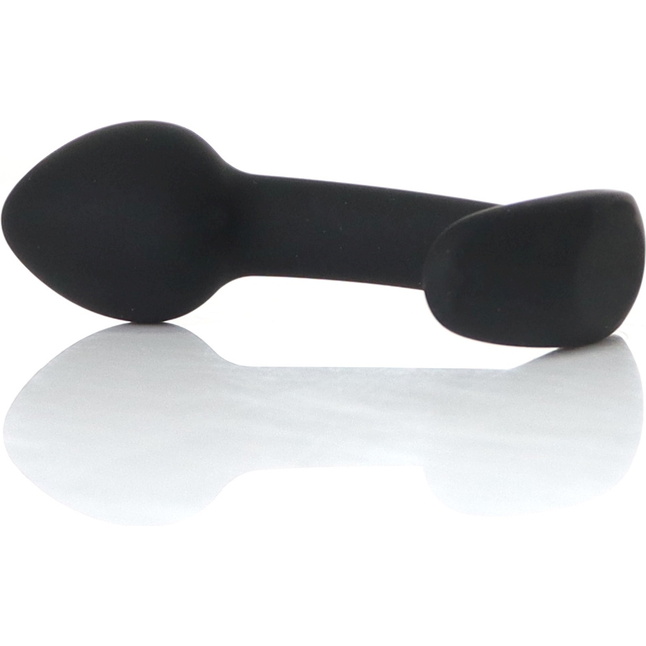 Черная анальная втулка Curved - 7,5 см. Фотография 5.