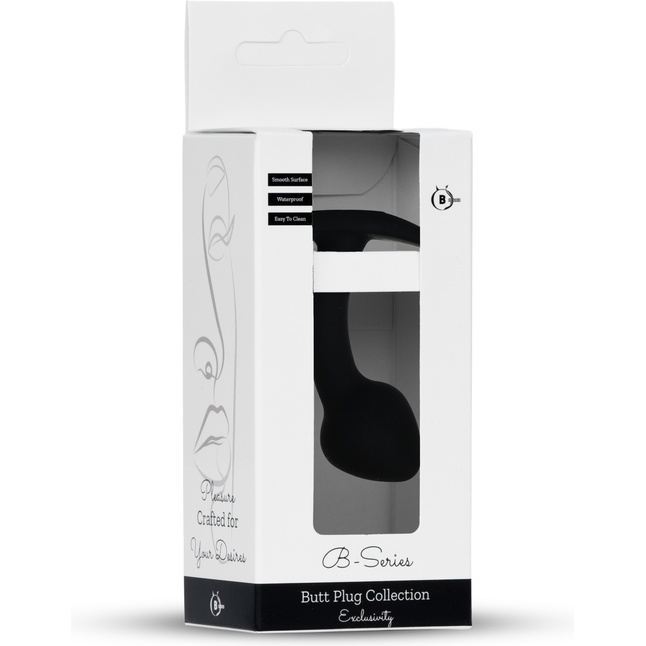 Черная анальная втулка Curved - 7,5 см. Фотография 7.