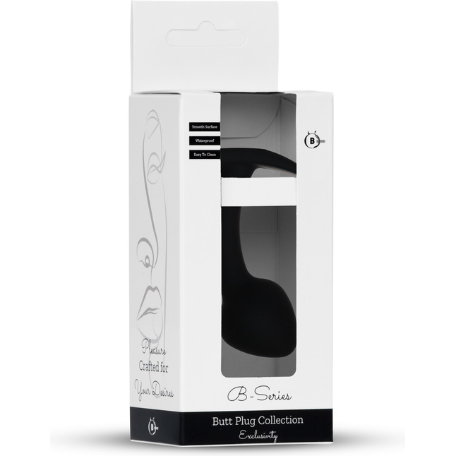 Черная анальная втулка Curved - 9 см. Фотография 7.