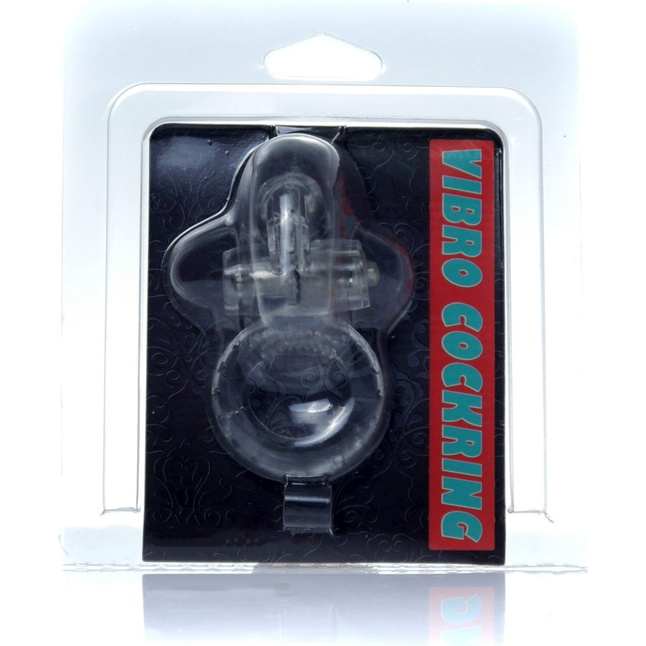 Прозрачное эрекционное виброкольцо с клиторальным зайчиком. Фотография 7.