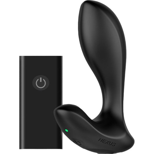 Черная анальная вибровтулка Nexus Duo Plug Medium. Фотография 4.