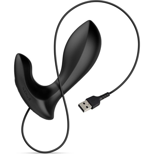 Черная анальная вибровтулка Nexus Duo Plug Medium. Фотография 5.
