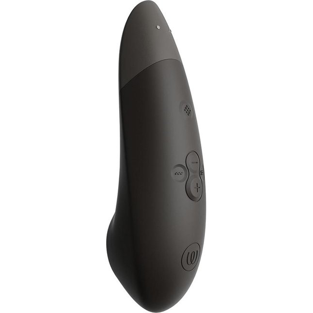 Черный бесконтактный клиторальный стимулятор Womanizer Enhance с вибрацией. Фотография 3.