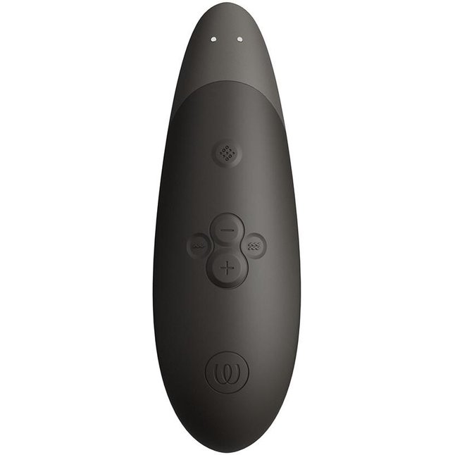 Черный бесконтактный клиторальный стимулятор Womanizer Enhance с вибрацией. Фотография 4.