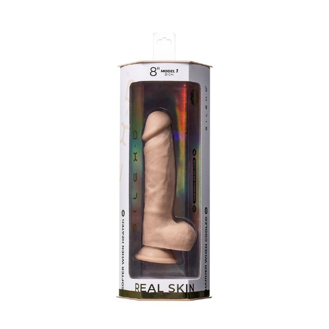 Телесный фаллоимитатор на присоске Real Skin Model 1 - 21 см - SILEXD. Фотография 6.