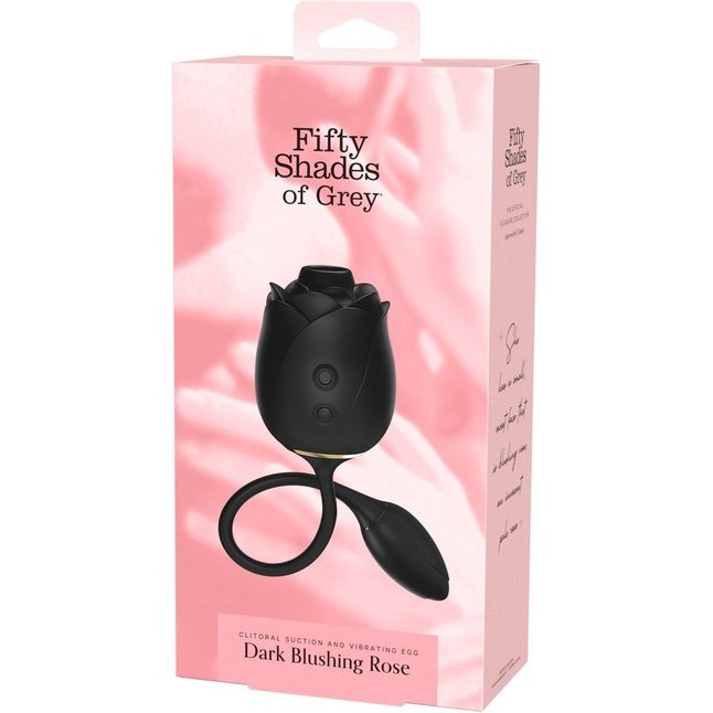 Черный клиторальный стимулятор Dark Blushing Rose - Fifty Shades of Grey. Фотография 2.