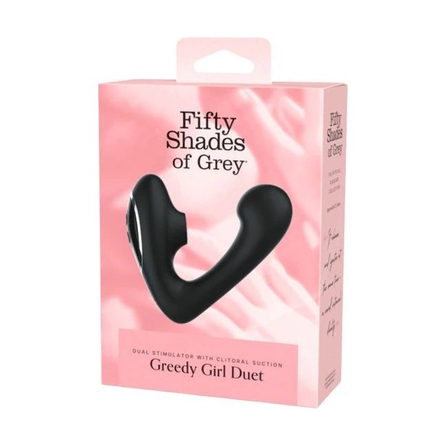 Черный вибратор Greedy Girl Duet - Fifty Shades of Grey. Фотография 2.