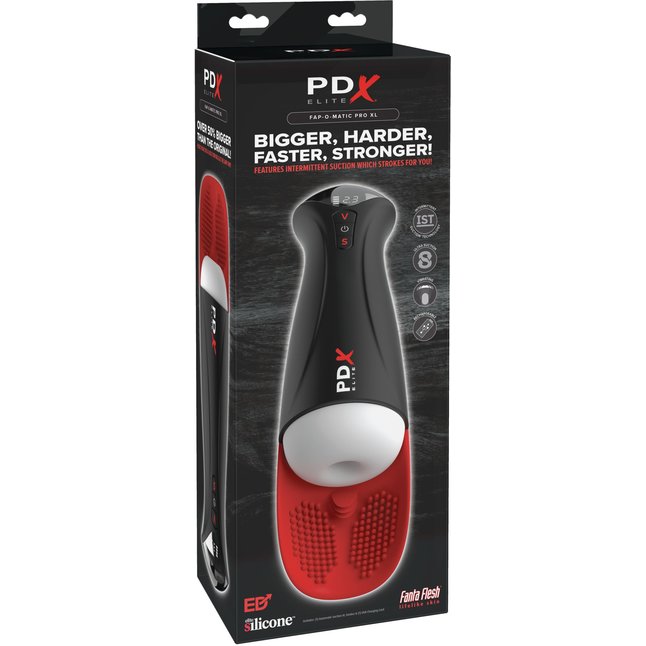 Мастурбатор в колбе с вибрацией Fuck-O-Matic Pro XL - PDX Elite. Фотография 5.