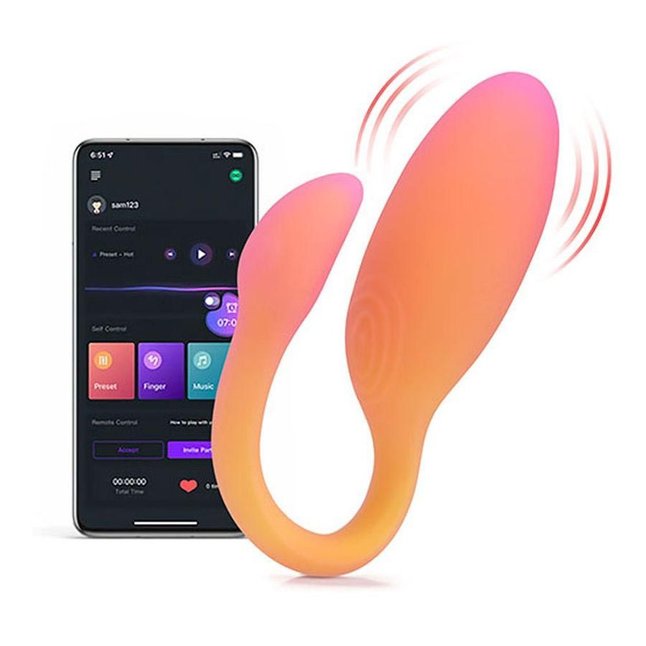 Оранжевый вибратор Flamingo Max. Фотография 4.