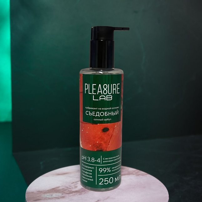 Лубрикант на водной основе Pleasure Lab с ароматом арбуза - 250 мл. Фотография 4.