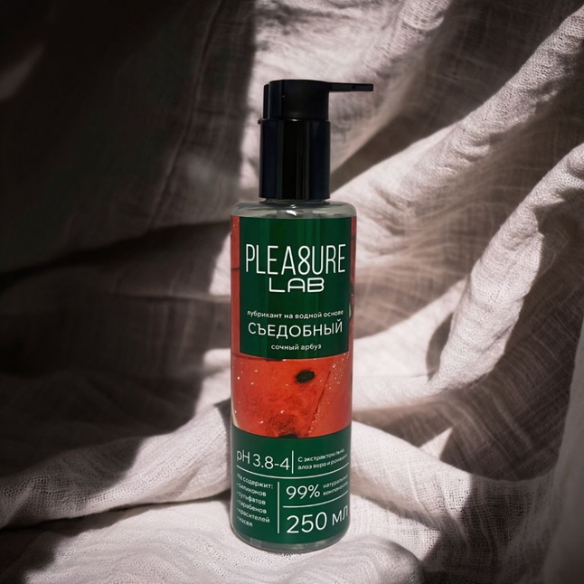 Лубрикант на водной основе Pleasure Lab с ароматом арбуза - 250 мл. Фотография 5.