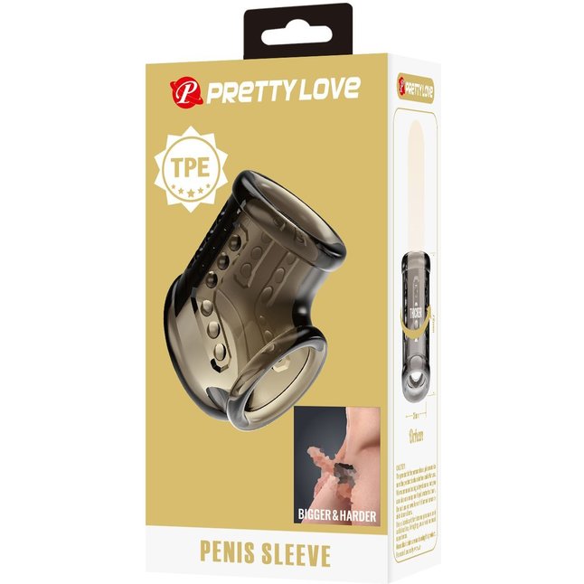 Дымчатая насадка на пенис и мошонку - Pretty Love. Фотография 2.
