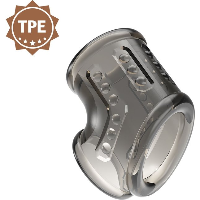 Дымчатая насадка на пенис и мошонку - Pretty Love. Фотография 3.