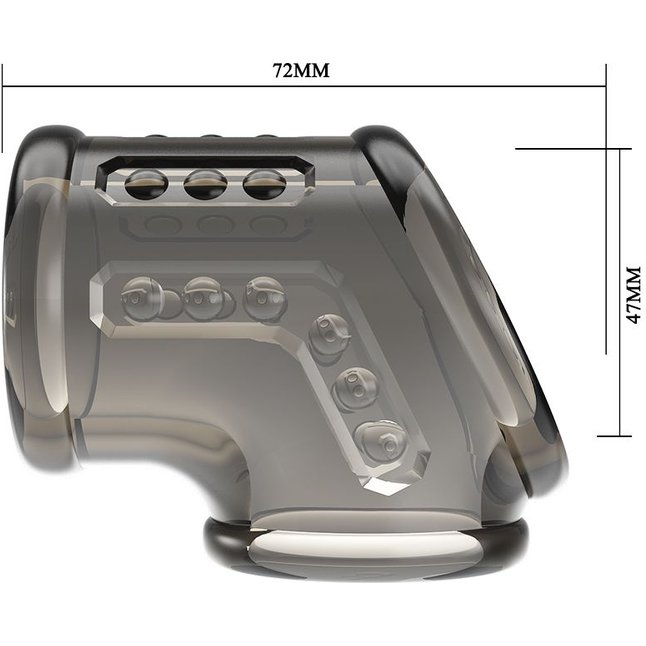 Дымчатая насадка на пенис и мошонку - Pretty Love. Фотография 7.