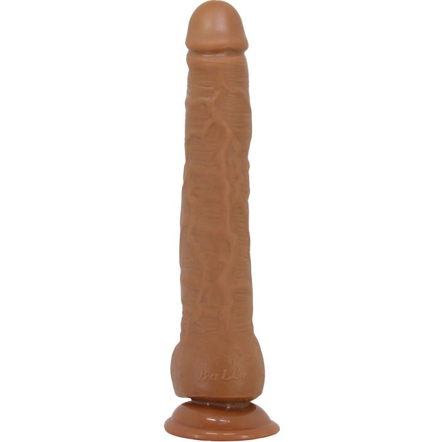 Темно-бежевый фаллоимитатор-гигант на присоске Dick - 28 см. Фотография 4.