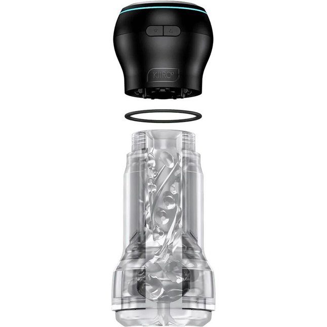Набор PowerBlow Feel Pocket Stroker Crystal: мастурбатор и интерактивная насадка. Фотография 4.