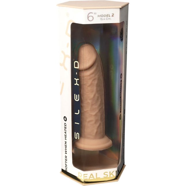 Телесный фаллоимитатор SILEXD Model 2 Premium Real Skin - 15,4 см - SILEXD. Фотография 2.