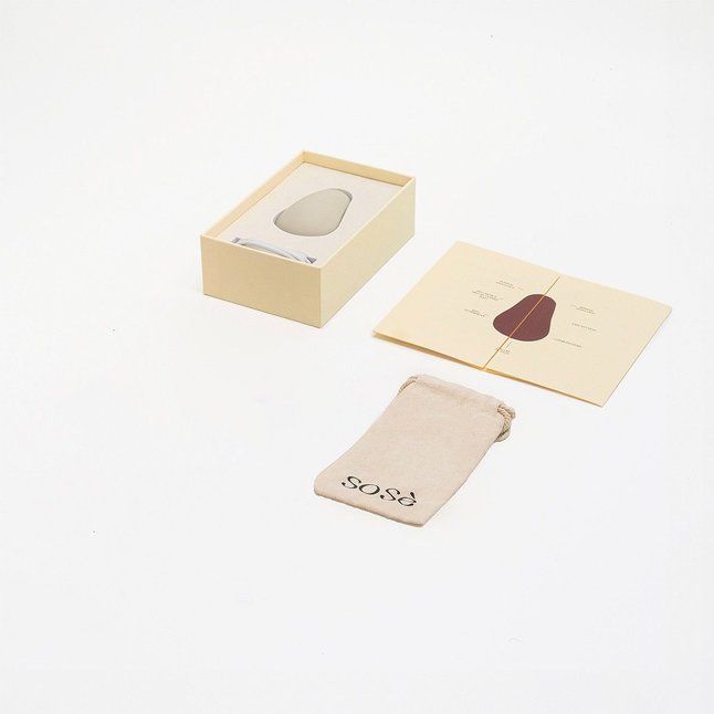 Серый вибромассажёр Opal. Фотография 7.