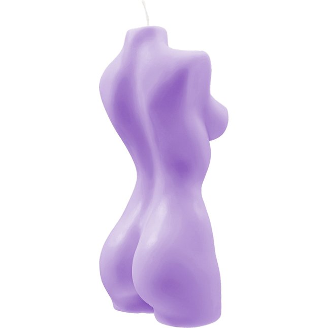 Фиолетовая интерьерная свеча в форме женского торса - 850 гр. Фотография 5.